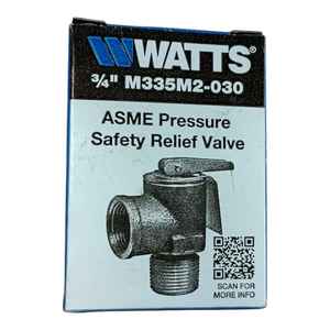 Watts, M335M2-030, 3/4", ASME Pressure Safety Relief Valve - Freeman Liquidators