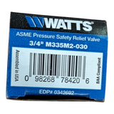 Watts, M335M2-030, 3/4", ASME Pressure Safety Relief Valve - Freeman Liquidators