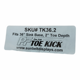 3PK, Sunbelt, TK36.2, 36", PF Prefab Toe Kick (Set of 3L, 3R)