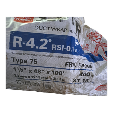 R-4.2, Quiet Rotary Duct Liner, Insulation, 670735, Type 75 (In-Store Pickup Only)