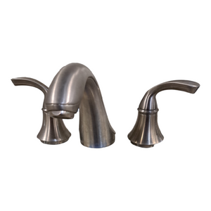 Kohler 10272-4-bn  Forte Sculpted Widespread Lav Faucet, Bathroom Sink Faucet with Sculpted Lever Handles, Brushed Nickel