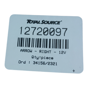 TotalSource SY855R-LED 12V Amber Right Arrow LED Light – Compatible Replacement for Taylor-Dunn 7930315 - Freeman Liquidators