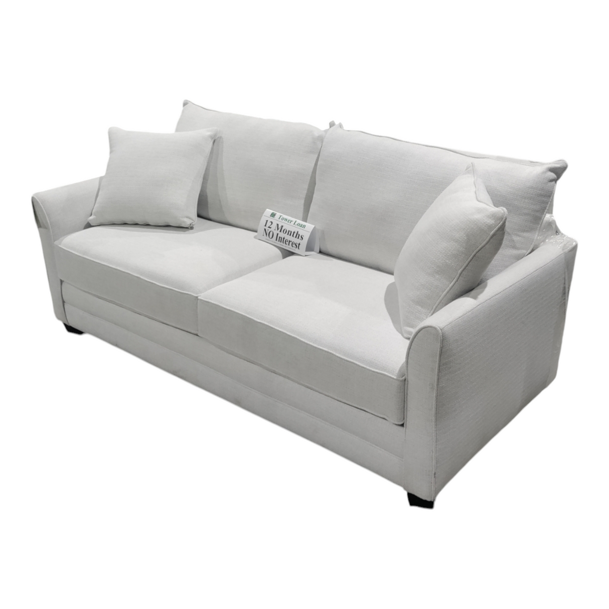 White, Cloth, Loveseat, In-Store Pickup Only