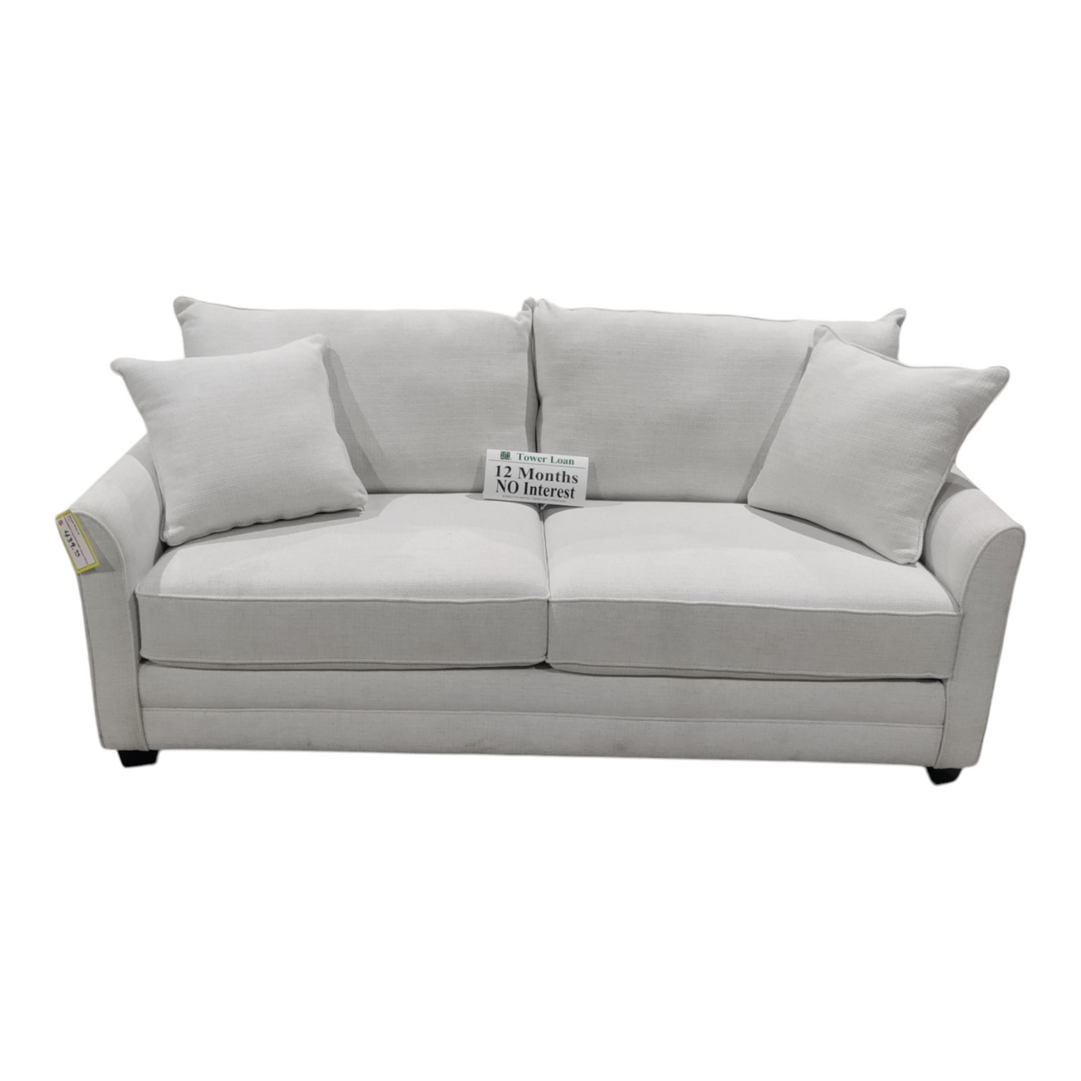 White, Cloth, Loveseat, In-Store Pickup Only