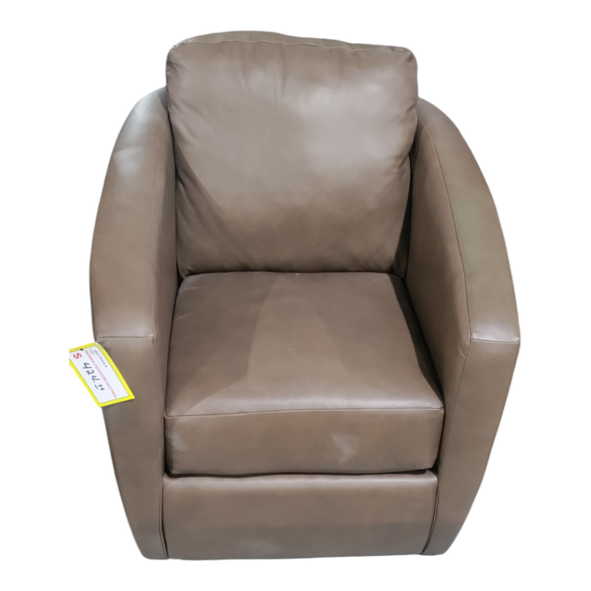 Brown, Leather, Swivel, Chair, In-Store Pickup Only