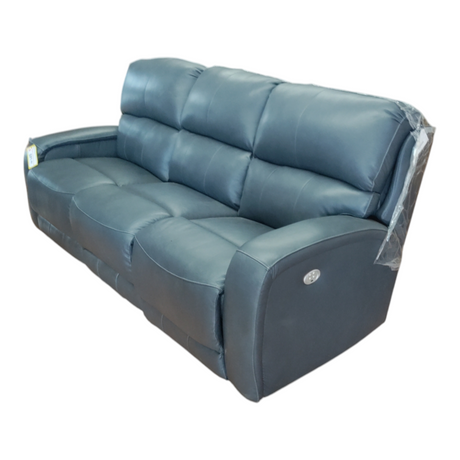 Blue, Leather, Power, Reclining, Sofa, In-Store Pickup Only