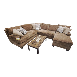 Brown Cloth Sectional (In-Store Pickup Only)