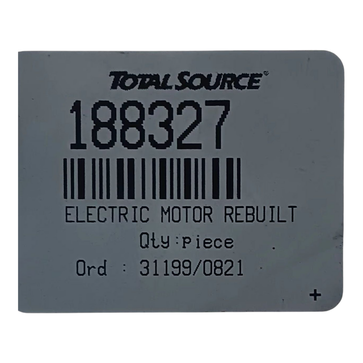 Totalsource Logo TotalSource, 188327, Rebuilt Electric Motor, 9kW, 230A, 2800RPM, 48V ...