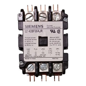 Siemens Furnace, Definite Purpose Contactor, 42BF35AJR
