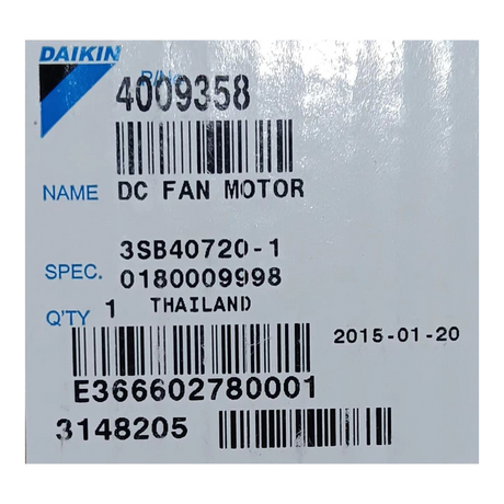 Daikin, 4009358, DC Fan Motor (DKIA4009358) - Freeman Liquidators - [product_description] - Fan Motors
