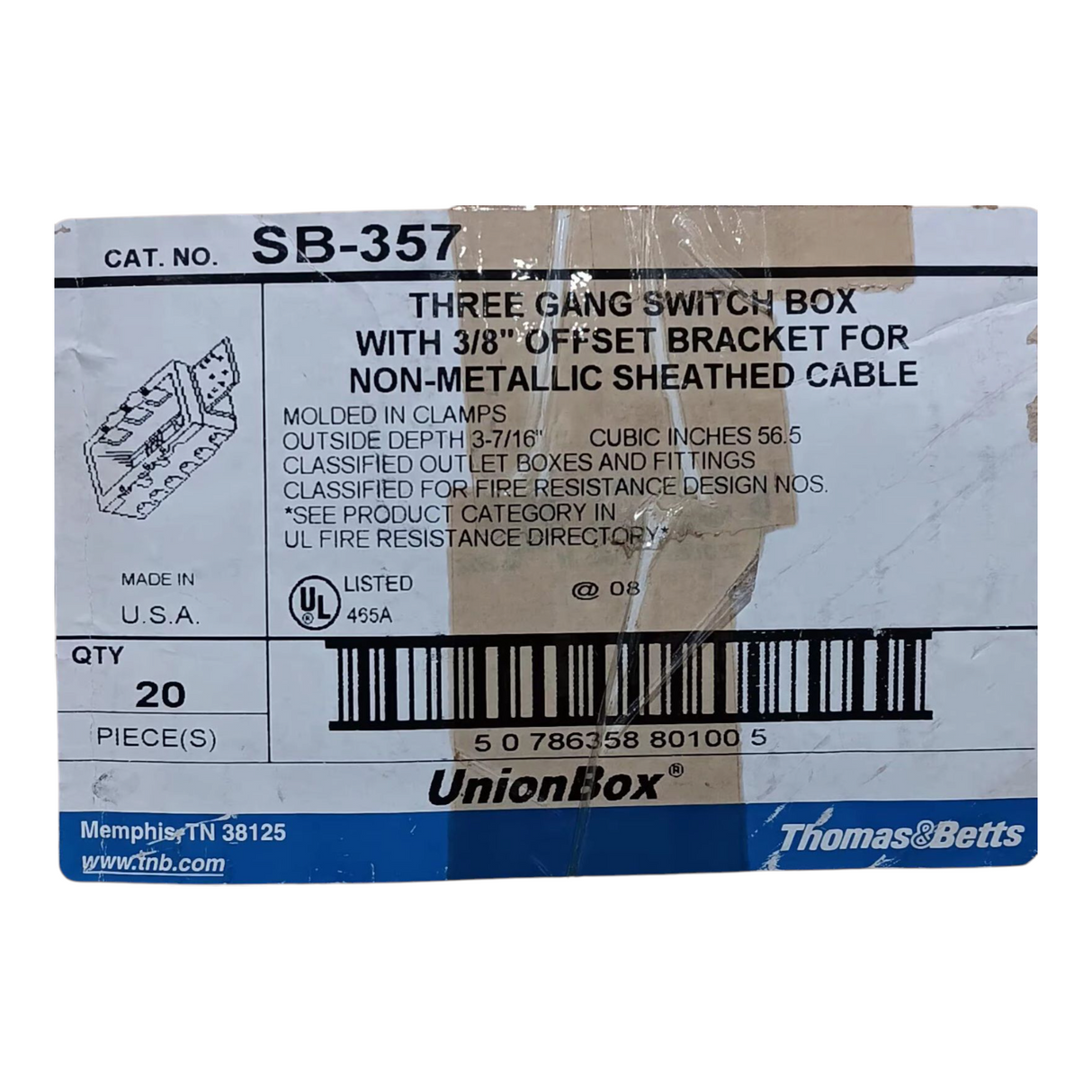 Thomas & Betts, 3 Gang, Switch Box, 3/8" Offset, SB-357 - Freeman Liquidators - [product_description] - Switch Box