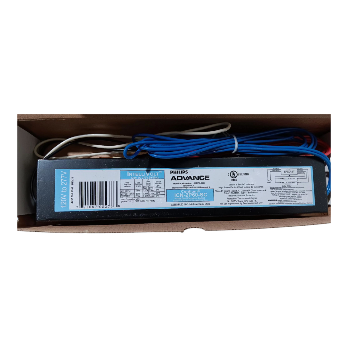Phillips Advance, Electronic Ballast, ICN2P60SC, 120/277V - Freeman Liquidators - [product_description] - Electronic Ballast