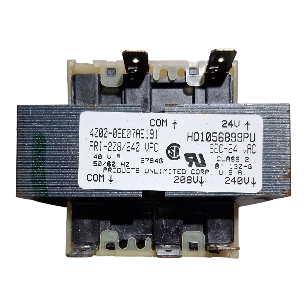 4000-09E07AE191, HQ1056899PU, Furnace Transformer, Primary 208/240V, Secondary 24VAC, Class 2 - Freeman Liquidators - [product_description] - Transformers