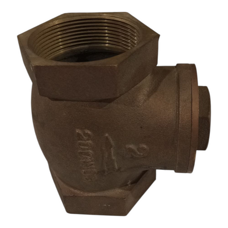 2" Bronze Swing Check Valve, 200 WOG, Threaded NPT, Heavy Duty Backflow Prevention - Freeman Liquidators - [product_description] - 