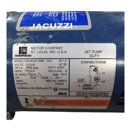 Emerson Motor Company, C55JXGZZ-3899, Motor, 115/230V, 60HZ, 3450RPM - Freeman Liquidators - [product_description] - 