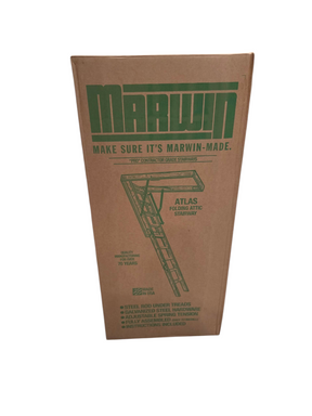 Marwin, Atlas Folding Attic Stairway, A2554, (22.5" x 54" x 8' - 9") - Freeman Liquidators - [product_description] - Folding Staircases