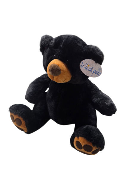 Sitting Pawee Black Bear 15" Plush by Wishpets