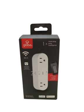 Globe Electric, 50020, Wi-Fi Smart Plug, with 2 Grounded Outlets - Image 1