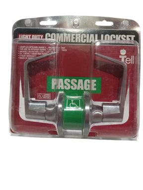 Tell Manufacturing, CL100197, Satin Chrome, Light-Duty, Commercial, Passage Lever - Image 2