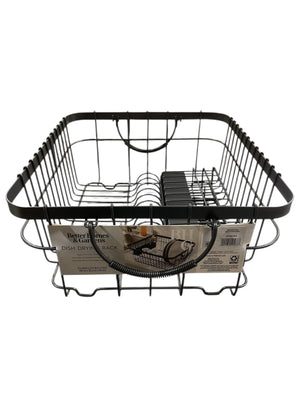 Better Homes & Gardens, Metal, Dish Rack w/ Caddy, Antique Grey - Dish Rack - Freeman Liquidators - [product_description]
