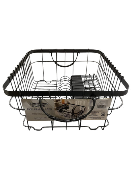 Better Homes & Gardens, Metal, Dish Rack w/ Caddy, Antique Grey - Dish Rack - Freeman Liquidators - [product_description]