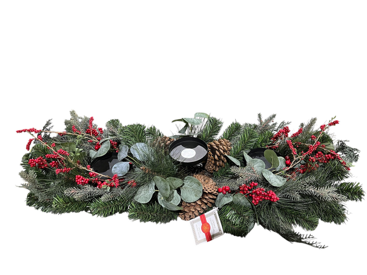 Williams Sonoma, Pre Lit, Christmas, Centerpiece, 3 candle holders -  - Freeman Liquidators - [product_description]