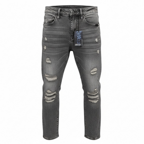 Smoke and ash premium denim stone washed jeans - MENS JEANS - Freeman Liquidators - [product_description]