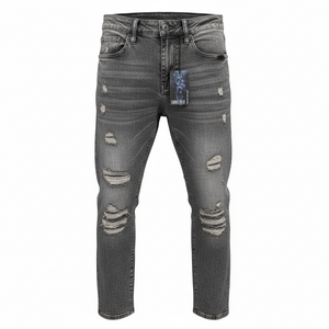Smoke and ash premium denim stone washed jeans - MENS JEANS - Freeman Liquidators - [product_description]