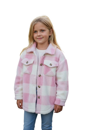 My Destiny, Girls, Sherpa Shacket, Light Pink - girls clothing - Freeman Liquidators - [product_description]