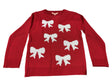 Delia’s Girl, Girls, Sweater with Bows & Pearls, Tango Red - Kids Clothing - Freeman Liquidators - [product_description]