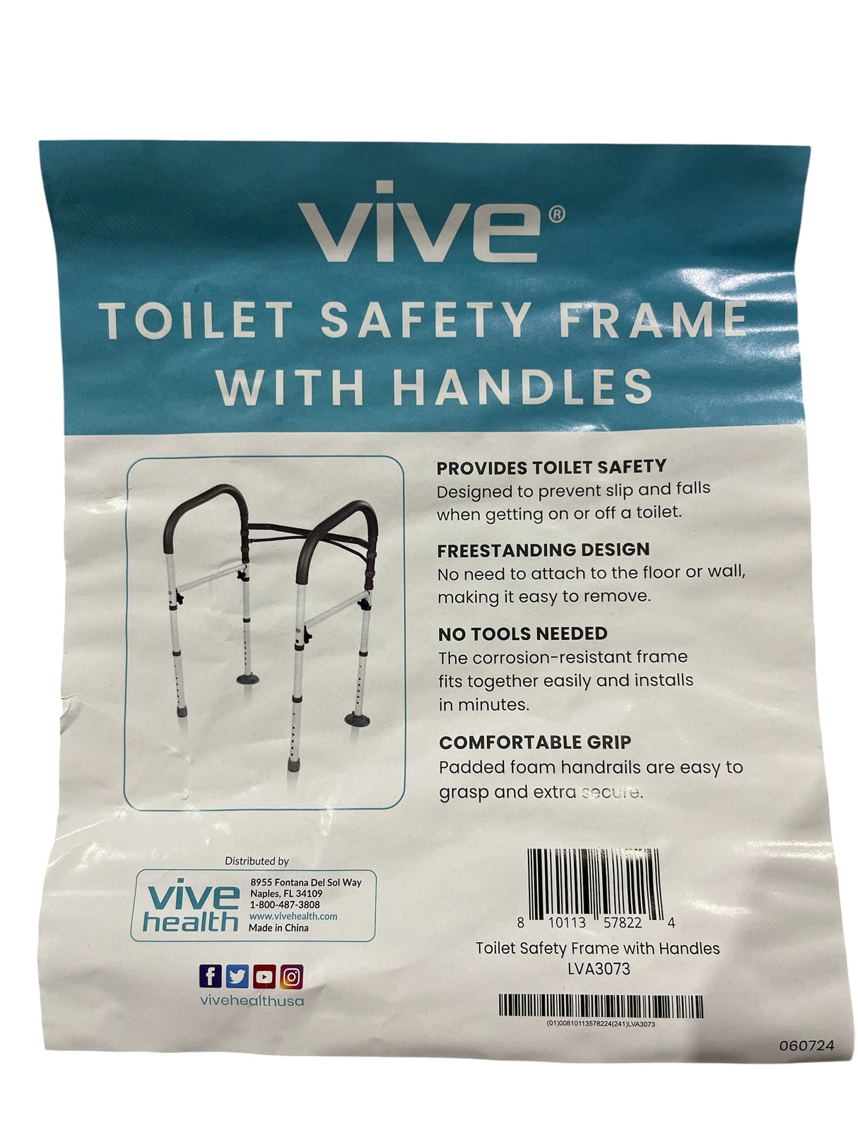 Vive, Toilet Safety Frame, LVA3073-2