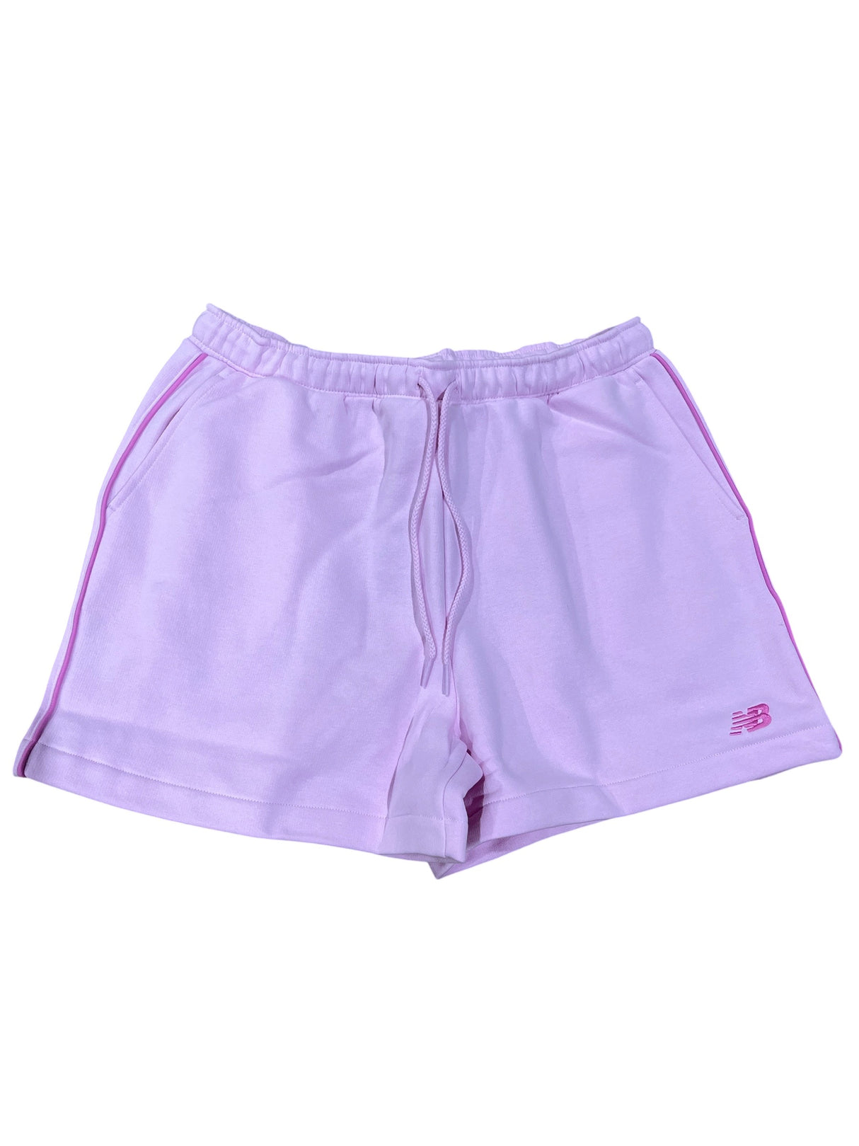 New Balance, Women’s, Piped Fleece, Shorts, Pink, Large