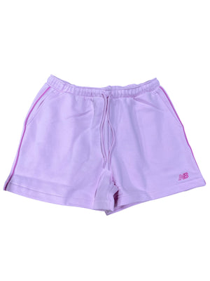New Balance, Women’s, Piped Fleece, Shorts, Pink, Large