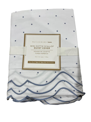Pottery Barn, Mini Dottie Scallop, Duvet Cover, Twin/Twin XL