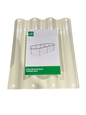 Snug Niture, Oval, Metal, Raised, Garden Bed, 120x60x30cm, White