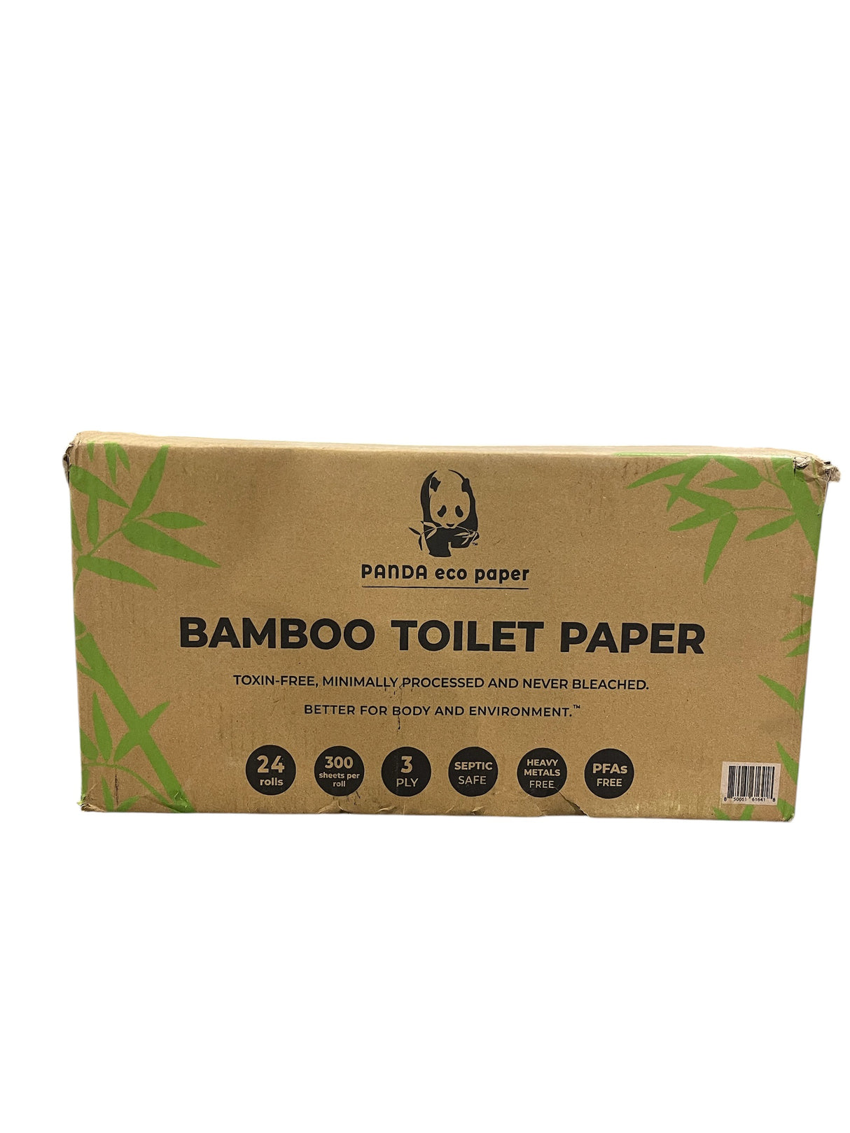 Panda, Bamboo Toilet Paper, 3 Ply, 300 sheets/Roll, 24 Rolls