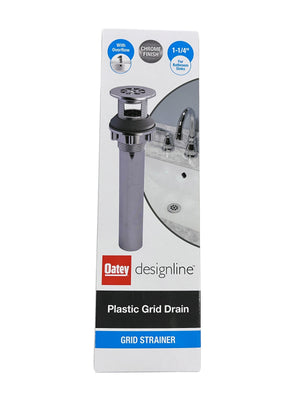 Oatey, Plastic Grid, Drain Strainer, Chrome Finish
