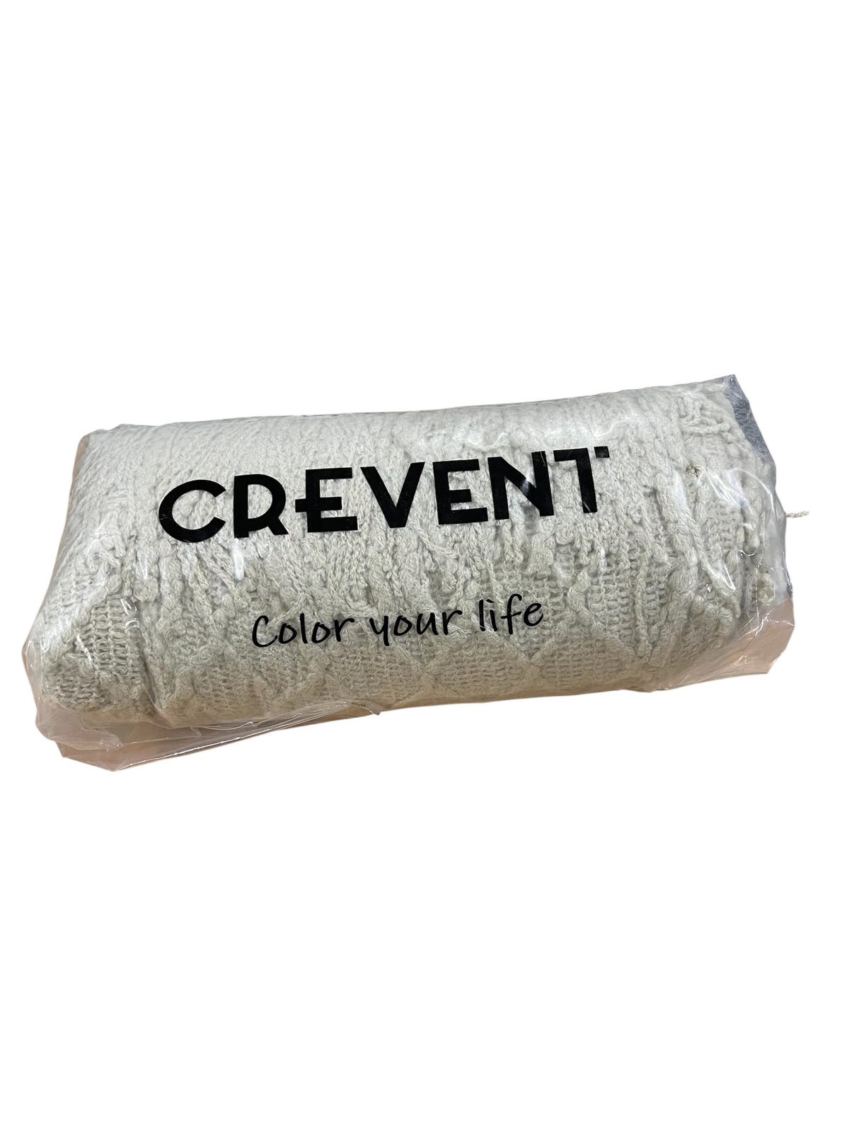 Crevent, Knitted, Throw Blanket, 50” x 60”, Beige