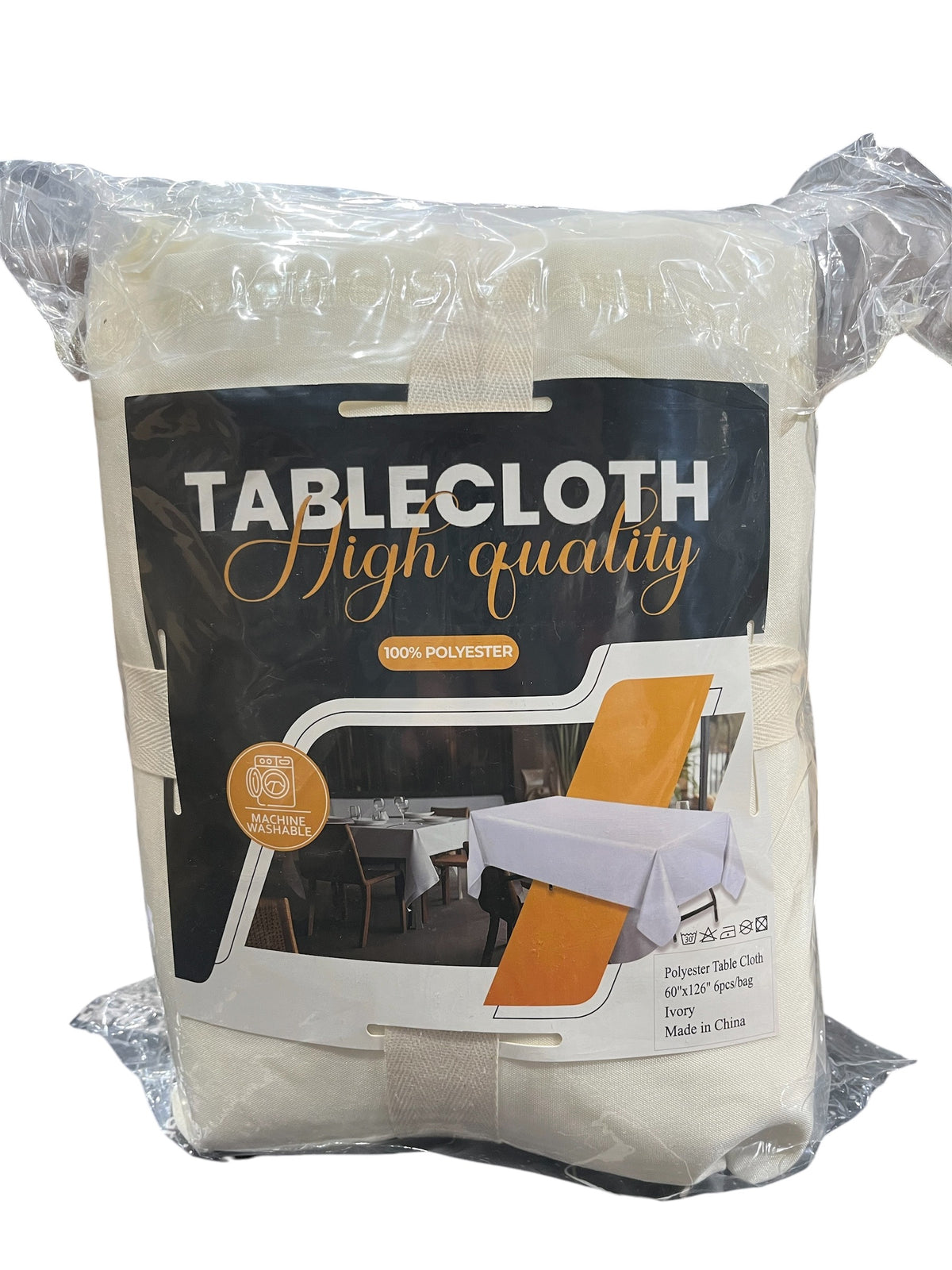 Rectangle Tablecloths, 6pk, 60”x126”, Ivory