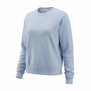 Nike, Women’s, Club Fleece, Crewneck, X-Large, Light Blue