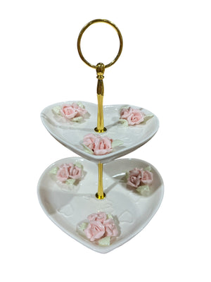 Jewelry Holder, Glass, White