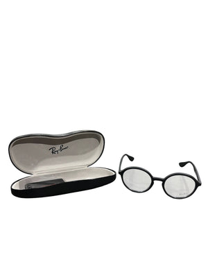 Ray Ban, Rx 7075, Round, Rubber Black, Demo, Eyeglass Frames