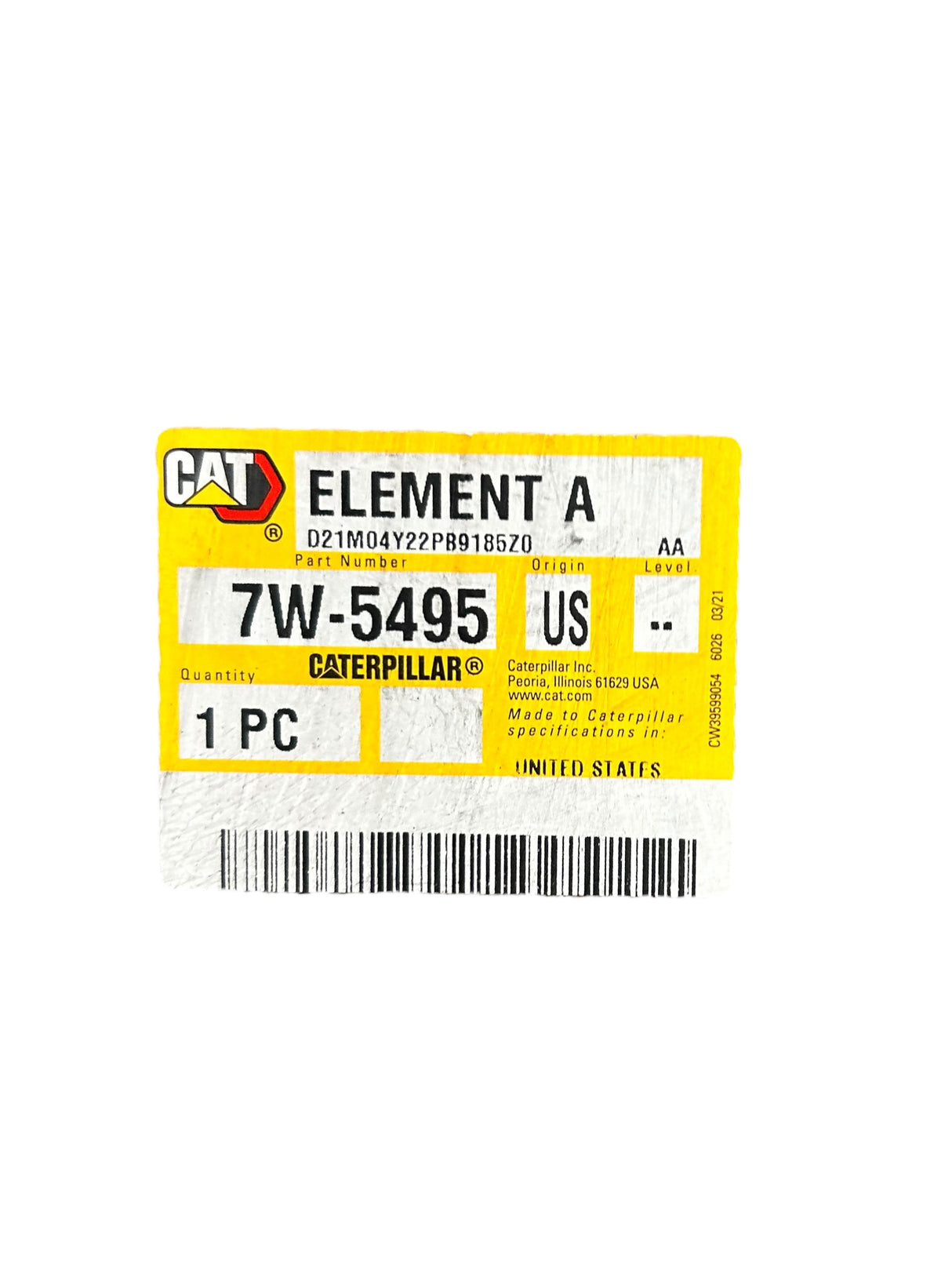 CATERPILLAR, 7W-5495, ENGINE AIR FILTER - FreemanLiquidators - [product_description]