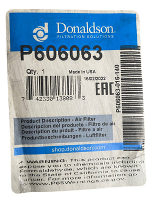 Donaldson, P606063, Panel Ventilation, Air Filter - FreemanLiquidators - [product_description]