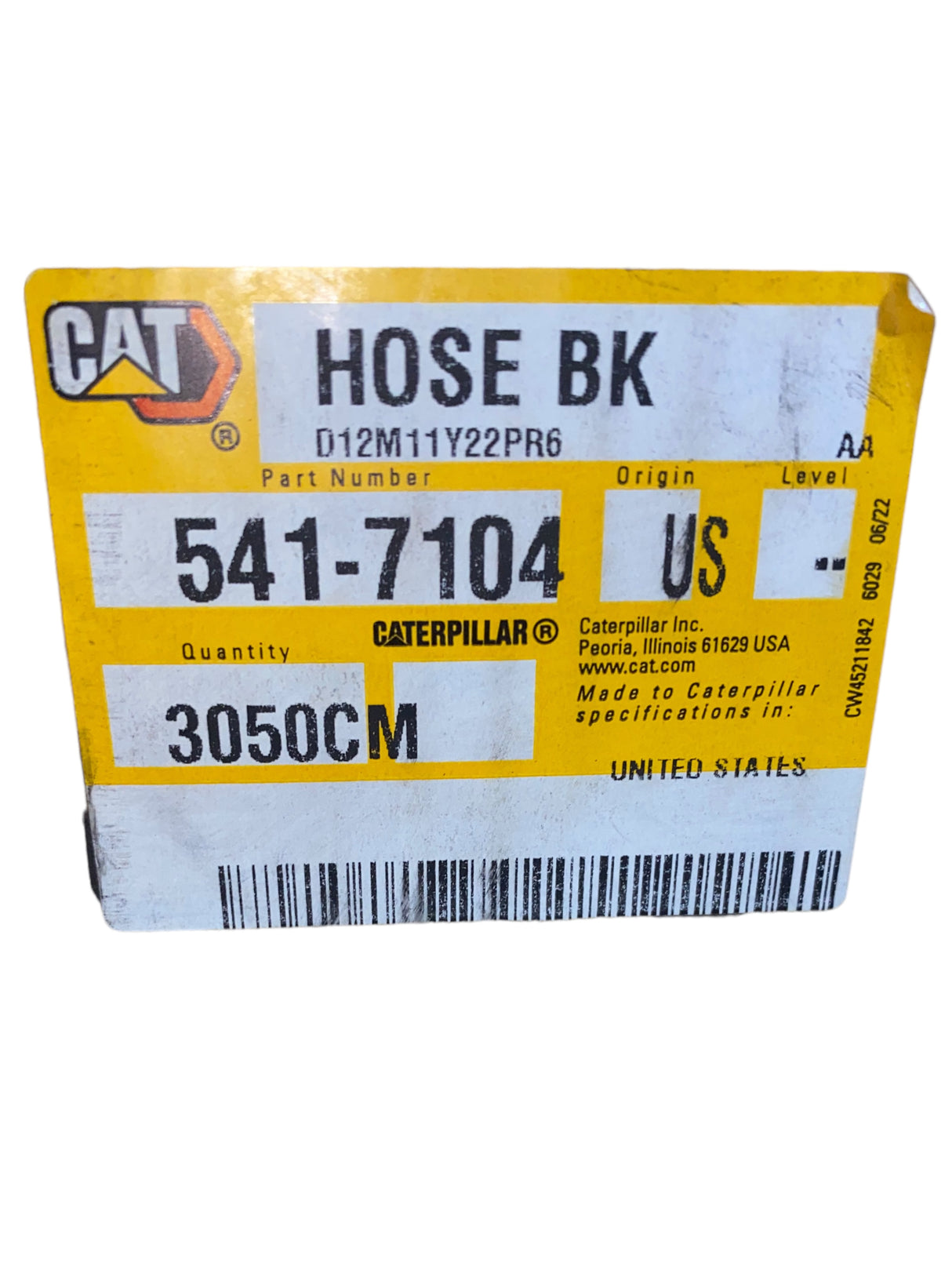 Caterpillar, 541-7104, Bulk Hose, 100' - Freeman Liquidators