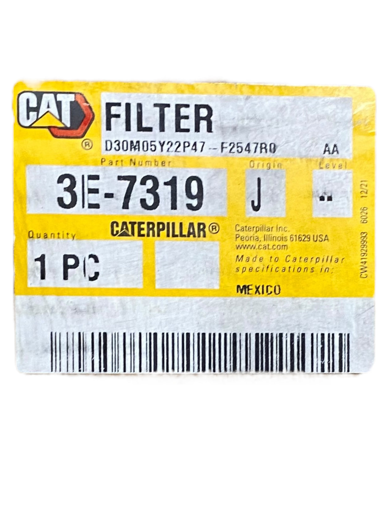 Caterpillar, 3E-7319, Cabin Air Filter - Freeman Liquidators