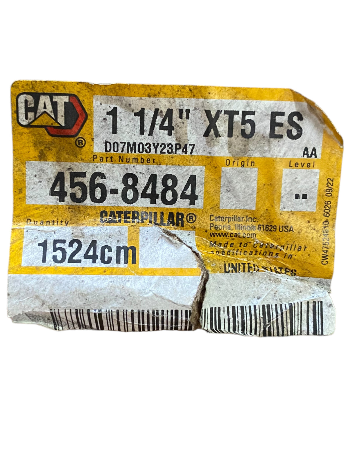 Caterpillar, 456-8484, XT-5ES, Hydraulic Hose (1524cm) - Freeman Liquidators