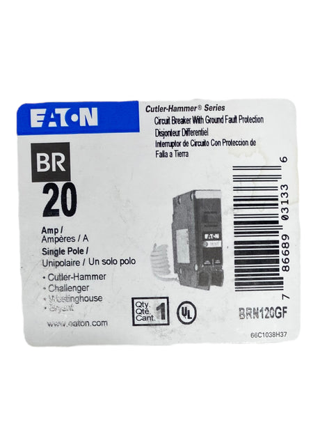 Eaton, BRN120GF, BR 20-amp, 1-Pole, Gfci, Circuit Breaker - Freeman Liquidators