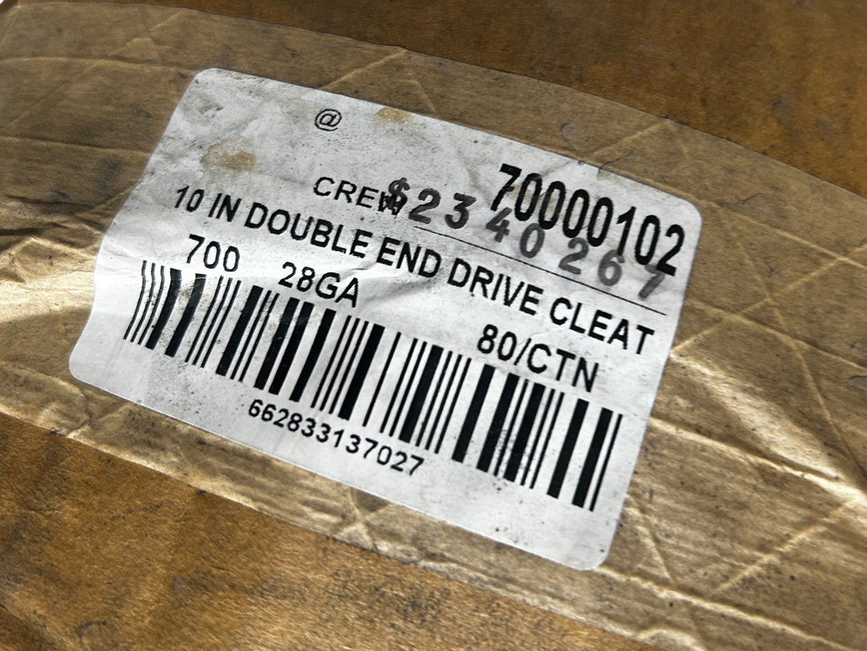 HCP, 70000102, 10", Double End, Drive Cleats, Duct Fittings (78 Count) - Freeman Liquidators