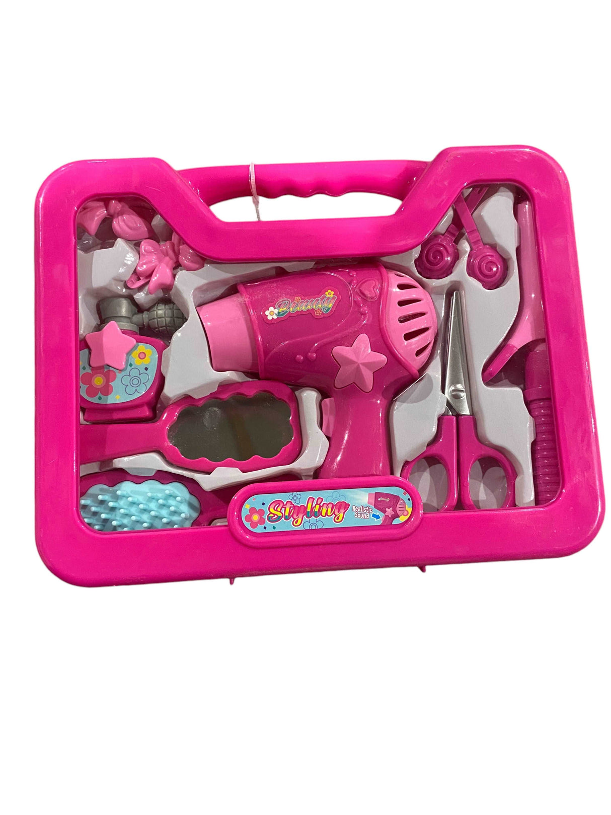 11 Piece, Girls, Beauty, Salon, Set, Pretend, Play Doll, Hair Stylist, Toy Kit, Hairdryer, Mirror, Curling Iron, Kids, Toddler - Freeman Liquidators